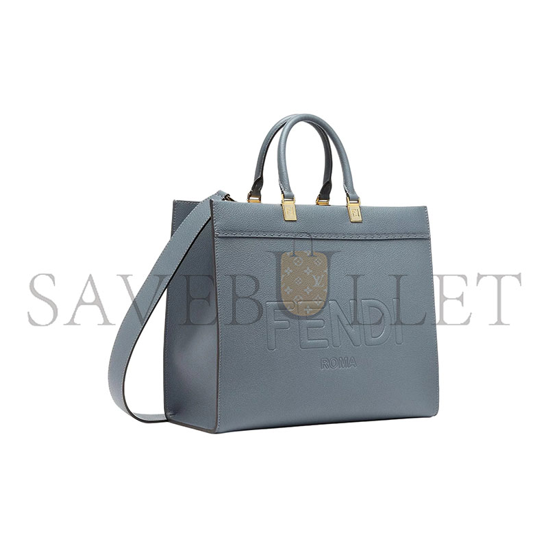 FENDI SUNSHINE MEDIUM LEATHER BLUE 8BH414AS79F1PPT (35*31*17cm)